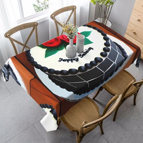 XZDLYY Tischdecke, weich, rechteckig, leckere Kuchen, 89 x 140 cm, für Esszimmer, Party, Picknick, Hochzeit, Brunch Buffet, Dekoration XZDLYY Tischdecke, weich, rechteckig, leckere Kuchen, 89 x 140 cm, für Esszimmer, Party, Picknick, Hochzeit, Brunch Buffet, Dekoration von XZDLYY