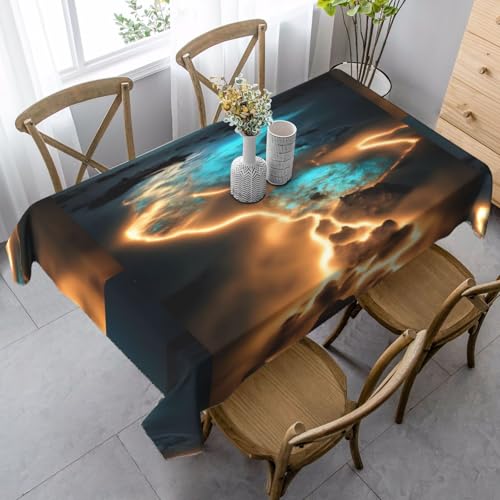XZDLYY Tischdecke, weich, rechteckig, mit Blick unter dem Mond, 89 x 140 cm, für Esszimmer, Party, Picknick, Hochzeit, Brunch oder Buffet XZDLYY Tischdecke, weich, rechteckig, mit Blick unter dem Mond, 89 x 140 cm, für Esszimmer, Party, Picknick, Hochzeit, Brunch oder Buffet von XZDLYY