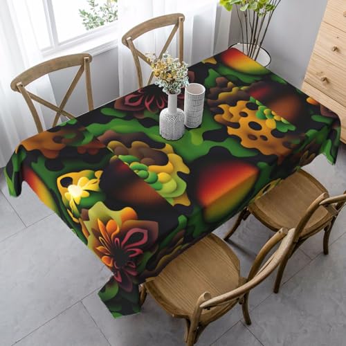XZDLYY Tischdecke, weich, rechteckig, nahtlos, universal, Camouflage, 89 x 140 cm, für Esszimmer, Party, Picknick, Hochzeit, Brunch oder Buffet von XZDLYY
