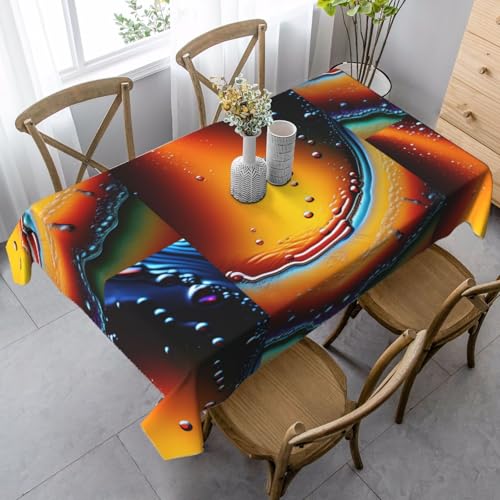 XZDLYY Tischdecke, weich, rechteckig, nahtlose Textur, Wasseröl, 89 x 140 cm, für Esszimmer, Party, Picknick, Hochzeit, Brunch oder Buffet von XZDLYY