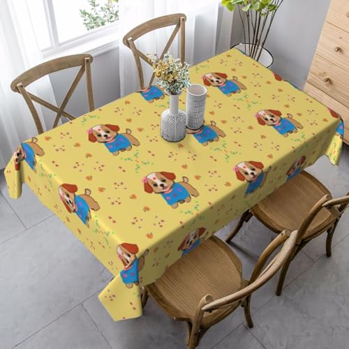 XZDLYY Tischdecke, weich, rechteckig, niedlich, Cartoon-Hund, 89 x 140 cm, für Esszimmer, Party, Picknick, Hochzeit, Brunch oder Buffet XZDLYY Tischdecke, weich, rechteckig, niedlich, Cartoon-Hund, 89 x 140 cm, für Esszimmer, Party, Picknick, Hochzeit, Brunch oder Buffet von XZDLYY