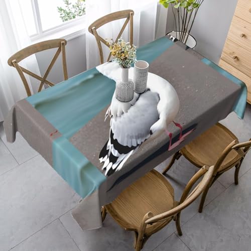 XZDLYY Tischdecke, weich, rechteckig, niedliche Möwe, 89 x 140 cm, für Esszimmer, Party, Picknick, Hochzeit, Brunch oder Buffet XZDLYY Tischdecke, weich, rechteckig, niedliche Möwe, 89 x 140 cm, für Esszimmer, Party, Picknick, Hochzeit, Brunch oder Buffet von XZDLYY