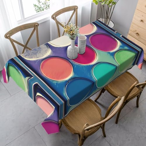 XZDLYY Tischdecke, weich, rechteckig, rund, Farbpalette, 89 x 140 cm, für Esszimmer, Party, Picknick, Hochzeit, Brunch oder Buffet von XZDLYY