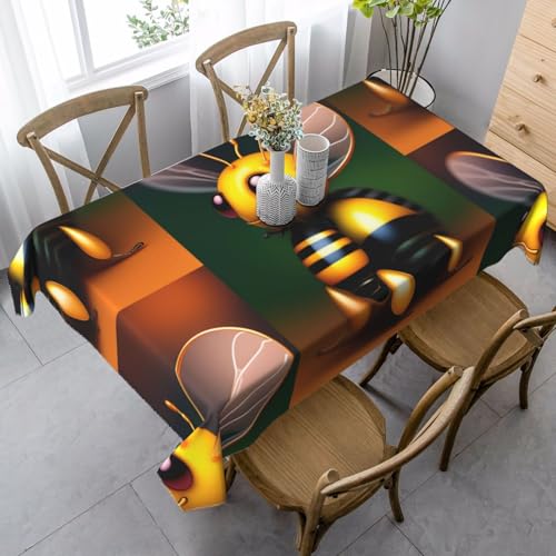 XZDLYY Tischdecke, weich, rechteckig, sitzende Biene, 89 x 140 cm, für Esszimmer, Party, Picknick, Hochzeit, Brunch oder Buffet XZDLYY Tischdecke, weich, rechteckig, sitzende Biene, 89 x 140 cm, für Esszimmer, Party, Picknick, Hochzeit, Brunch oder Buffet von XZDLYY