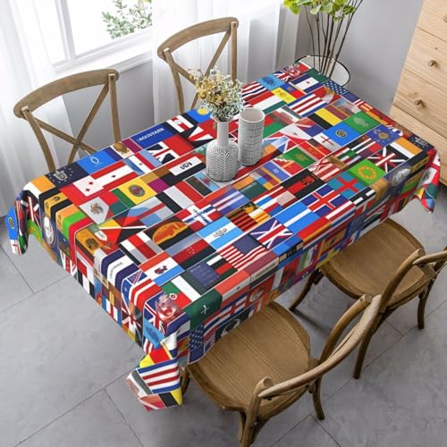 XZDLYY Tischdecke, weich, rechteckig, verschiedene Flaggen, 89 x 140 cm, für Esszimmer, Party, Picknick, Hochzeit, Brunch oder Buffet XZDLYY Tischdecke, weich, rechteckig, verschiedene Flaggen, 89 x 140 cm, für Esszimmer, Party, Picknick, Hochzeit, Brunch oder Buffet von XZDLYY