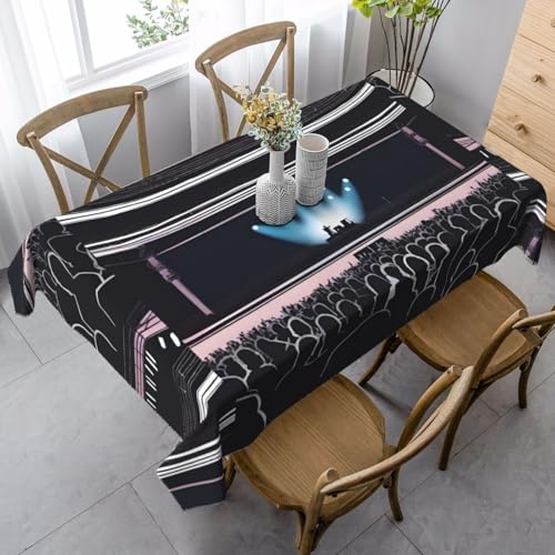 XZDLYY Weiche, rechteckige Tischdecke für Konzertnacht, 89 x 140 cm, für Esszimmer, Party, Picknick, Hochzeit, Brunch Buffet, Dekoration von XZDLYY