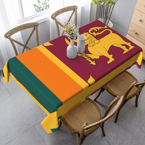 XZDLYY Weiche, rechteckige Tischdecke mit Sri-Lanka-Flagge, 89 x 140 cm, für Esszimmer, Party, Picknick, Hochzeit, Brunch oder Buffet XZDLYY Weiche, rechteckige Tischdecke mit Sri-Lanka-Flagge, 89 x 140 cm, für Esszimmer, Party, Picknick, Hochzeit, Brunch oder Buffet von XZDLYY