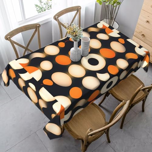 XZDLYY Weiche, rechteckige Tischdecke mit lächelndem Muster, 89 x 140 cm, für Esszimmer, Party, Picknick, Hochzeit, Brunch oder Buffet von XZDLYY