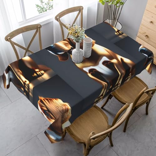 XZDLYY Weiche, rechteckige Tischdecke mit neotribalischem Motiv, 89 x 140 cm, für Esszimmer, Party, Picknick, Hochzeit, Brunch oder Buffet von XZDLYY