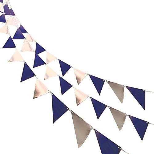 XZEIT 3 STÜCKE Königs Blaue Wimpelkette, Blau Silber Wimpelkette Banner Party Dekorationen, Dreieckswimpelkette für Geburtstag, Hochzeit, Abschlussfeier, Dekorationszubehör, Oktoberfest(Blau, Silber) XZEIT 3 STÜCKE Königs Blaue Wimpelkette, Blau Silber Wimpelkette Banner Party Dekorationen, Dreieckswimpelkette für Geburtstag, Hochzeit, Abschlussfeier, Dekorationszubehör, Oktoberfest(Blau, Silber) von XZEIT