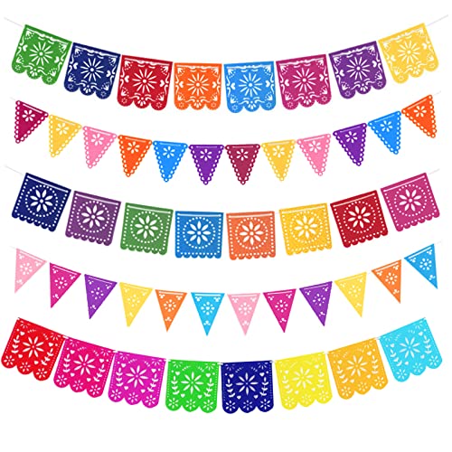 XZEIT 5er Pack Tag der Toten Banner Mexikanische Banner Partydekorationen, Bunte Durchbrochene mexikanische Fiesta Party Dia De Los Muertos Girlande Cinco De Mayo Dekorationen, Tag der Toten Banner XZEIT 5er Pack Tag der Toten Banner Mexikanische Banner Partydekorationen, Bunte Durchbrochene mexikanische Fiesta Party Dia De Los Muertos Girlande Cinco De Mayo Dekorationen, Tag der Toten Banner von XZEIT