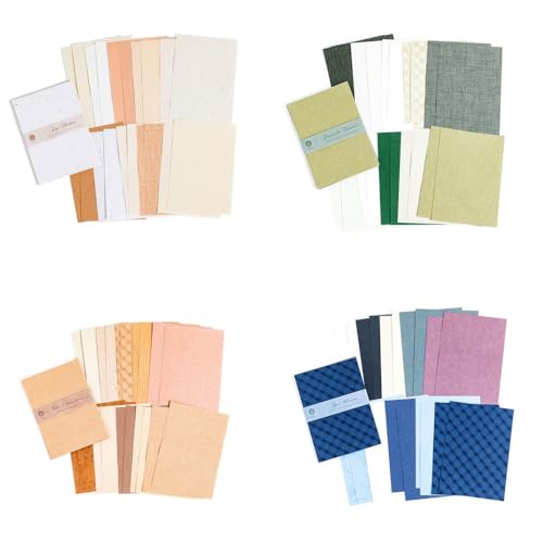 Scrapbook-Papier, 4 Stück, verschiedene Farben, Vintage-Muster, 14 x 10 cm, Tagebuchzubehör für Erinnerungsbücher und Grußkarten, 80 Blatt von XZJMY