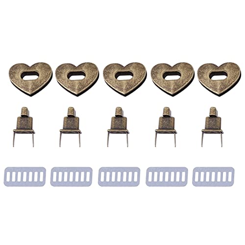 Heart Twist Lock - Klassische Herzform Metallverschluss für Lederbeutel Handtaschen Langlebige sichere schnelle Öffnungs- und Schließungszubehör (type 2) von XZXCVN