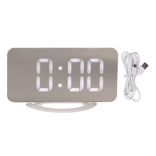 LED -Spiegel Wecker - Dual USB -Ausgangsgüter digitale Uhr mit leichter Erfindung und 3 - Level Helligkeit für Schlafzimmer Schreibtischdekoration (type 1) von XZXCVN