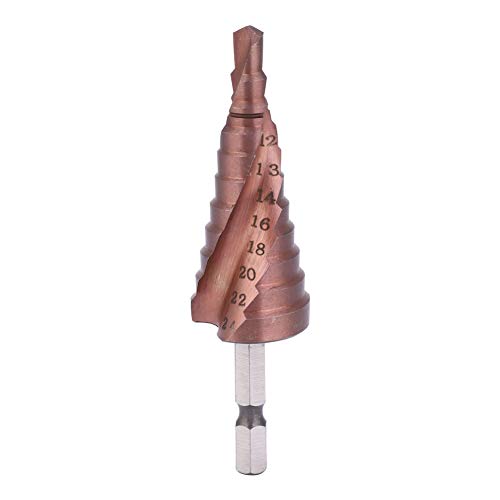 Stufenbohrer Multifunktional 6-35mm, HSS Kobalt Beschichtet, Sechskantschaft Lochbohrer - Hohe Verschleißfestigkeit, Für Metall, Kunststoff und Holz (6-24) von XZXCVN