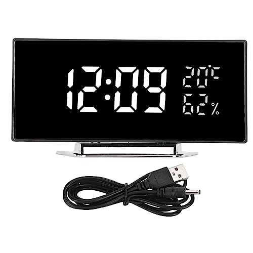 XZXCVN Gebogene digitale Uhr LED -Spiegel Hintergrundbeleuchtung 3 Level Hellness Desktop Takt mit Temperaturfeuchtigkeit anzeigen weißes Licht XZXCVN Gebogene digitale Uhr LED -Spiegel Hintergrundbeleuchtung 3 Level Hellness Desktop Takt mit Temperaturfeuchtigkeit anzeigen weißes Licht von XZXCVN