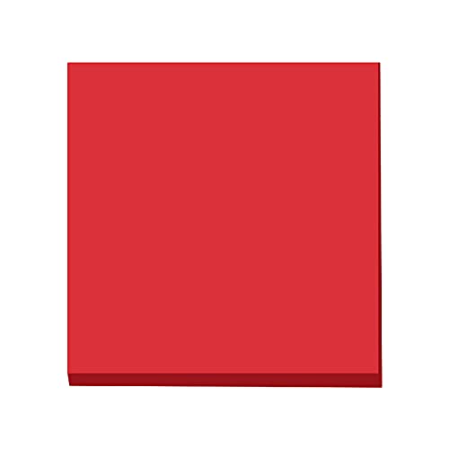 100 Stück Haftnotizen, 3 * 3inch Sticky Notes Aesthetic Notizzettel Wiederaufklebbar Haftnotizen Klebezettel Pastell für Notizblock Büro Haus Schule (Red, One Size) von XZincer