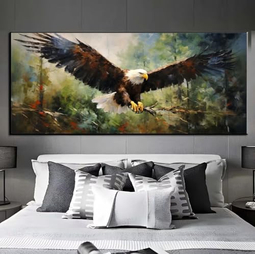 5D Diamond Painting Adler Tier, Diamond Painting groß xxl 95 X 45 cm, Diamant Painting Bilder Cross Stickerei, Diamant Kunst Mosaik Full Drill Crystal, Kreativ Set für Wand Home Décor Gift q467 von Xaafeze