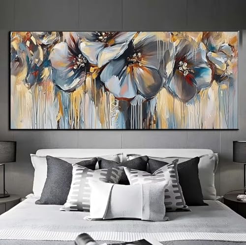 5D Diamond Painting Blume Abstrakt, Diamond Painting groß xxl 115 X 55 cm, Diamant Painting Bilder Cross Stickerei, Diamant Kunst Mosaikherstellung Full Drill Crystal für Wand Home Décor Geschenk q491 von Xaafeze