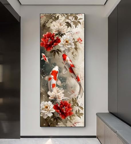 5D Diamond Painting Blumen Koi, Diamond Painting groß xxl 285 X 95 cm, Diamant Painting Bilder Cross Stickerei, DIY Diamant Kunst Mosaik Full Drill Crystal, Kreativ Set für Wand Home Décor q110 5D Diamond Painting Blumen Koi, Diamond Painting groß xxl 285 X 95 cm, Diamant Painting Bilder Cross Stickerei, DIY Diamant Kunst Mosaik Full Drill Crystal, Kreativ Set für Wand Home Décor q110 von Xaafeze