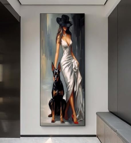 5D Diamond Painting Dame Hund, Diamond Painting groß xxl 255 X 85 cm, Diamant Painting Bilder Cross Stickerei, Diamant Kunst Mosaik Full Drill Crystal, Kreativ Set für Wand Home Décor, Geschenk q77 5D Diamond Painting Dame Hund, Diamond Painting groß xxl 255 X 85 cm, Diamant Painting Bilder Cross Stickerei, Diamant Kunst Mosaik Full Drill Crystal, Kreativ Set für Wand Home Décor, Geschenk q77 von Xaafeze
