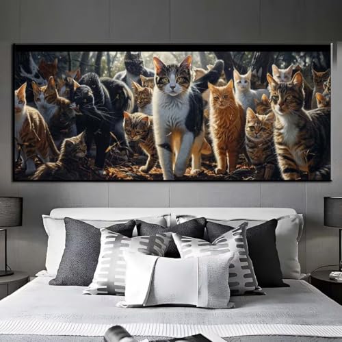 5D Diamond Painting Katze Tier, Diamond Painting groß xxl 195 X 95 cm, Diamant Painting Bilder Cross Stickerei, DIY Diamant Kunst Mosaik Full Drill Crystal, Kreativ Set für Wand Home Décor q503 5D Diamond Painting Katze Tier, Diamond Painting groß xxl 195 X 95 cm, Diamant Painting Bilder Cross Stickerei, DIY Diamant Kunst Mosaik Full Drill Crystal, Kreativ Set für Wand Home Décor q503 von Xaafeze