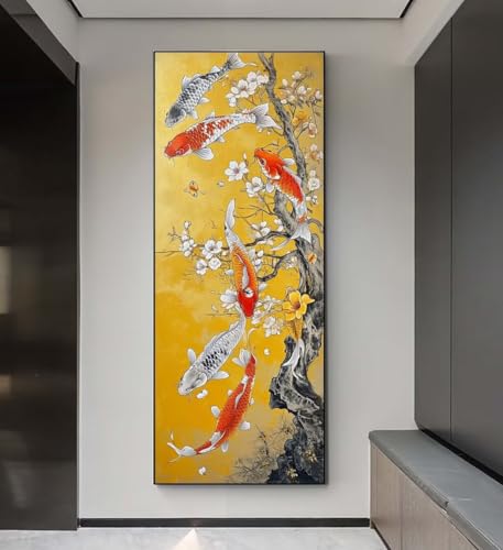5D Diamond Painting Koi Blumen, Diamond Painting groß xxl 175 X 85 cm, Diamant Painting Bilder Cross Stickerei, DIY Diamant Kunst Mosaik Full Drill Crystal, Kreativ Set für Wand Home Décor q156 von Xaafeze