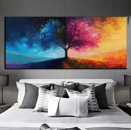 5D Diamond Painting Lebensbaum, Diamond Painting groß xxl 100 X 40 cm, Diamant Painting Bilder Cross Stickerei, Diamant Kunst Mosaik Full Drill Crystal, Kreativ Set für Wand Home Décor Gift q270 von Xaafeze