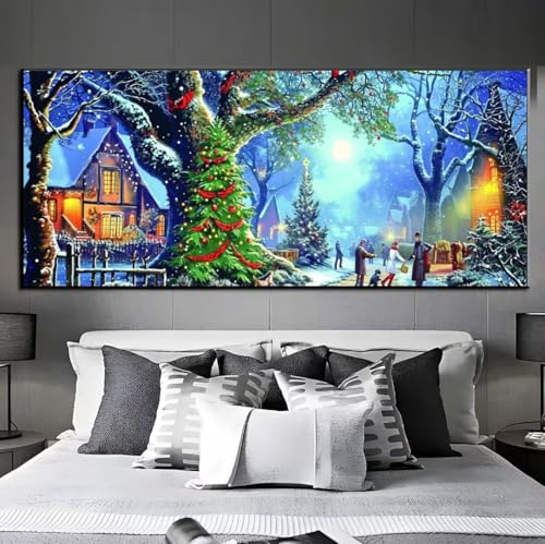5D Diamond Painting Weihnachten Landschaft, Diamond Painting groß xxl 195 X 95 cm, Diamant Painting Bilder Cross Stickerei, Diamant Kunst Mosaik Full Drill Crystal, Wand Home Décor, Geschenk q228 5D Diamond Painting Weihnachten Landschaft, Diamond Painting groß xxl 195 X 95 cm, Diamant Painting Bilder Cross Stickerei, Diamant Kunst Mosaik Full Drill Crystal, Wand Home Décor, Geschenk q228 von Xaafeze