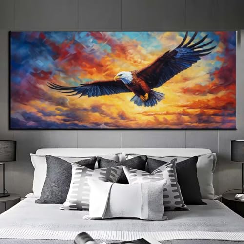 Diamond Painting Adler Himmel Diamond Painting Erwachsene, 5D Diamant Painting Bilder Crystal Embroidery, Daiments Painting Basteln Erwachsene,DIY Diamant Painting Artdot für Wand Décor 65x135 cm q440 von Xaafeze