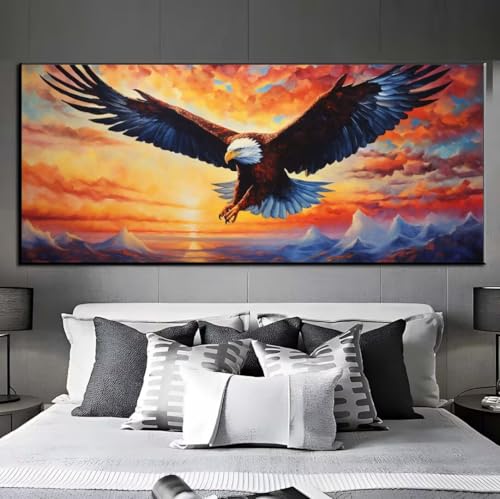 Diamond Painting Adler Himmel Diamond Painting Erwachsene, 5D Diamant Painting Bilder Crystal Embroidery,Daiments Painting Basteln Erwachsene,DIY Diamant Painting Artdot für Wand Décor 95x195 cm q412 von Xaafeze