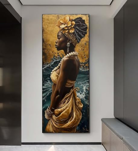 Diamond Painting Afrika Frau,Diamond Painting groß xxl 30 X 60 cm,Diamant Painting Bilder Cross Stickerei,Diamond-Painting Mosaikherstellung Full Drill Crystal,Kreativ Set für Wand Home Décor q149 von Xaafeze