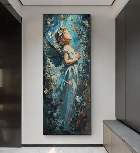 Diamond Painting Engel Mädchen Diamond Painting Erwachsene, 5D Diamant Painting Bilder Crystal Embroidery,Daiments Painting Basteln Erwachsene,DIY Diamant Painting Artdot für Wand Décor 85x175 cm q170 von Xaafeze
