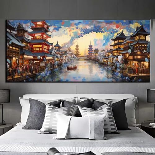 Diamond Painting Flussufer Stadt, Diamond Painting groß xxl 40 X 120 cm, Diamant Painting Bilder Cross Stickerei, Diamond-Painting Mosaikherstellung Full Drill Crystal für Wand Home Décor, Gifts q390 Diamond Painting Flussufer Stadt, Diamond Painting groß xxl 40 X 120 cm, Diamant Painting Bilder Cross Stickerei, Diamond-Painting Mosaikherstellung Full Drill Crystal für Wand Home Décor, Gifts q390 von Xaafeze