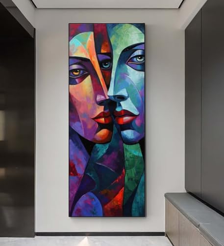 Diamond Painting Frau Gesicht,Diamond Painting groß xxl 50 X 100 cm,Diamant Painting Bilder Cross Stickerei,Diamond-Painting Mosaikherstellung Full Drill Crystal,Kreativ Set für Wand Home Décor q16 von Xaafeze