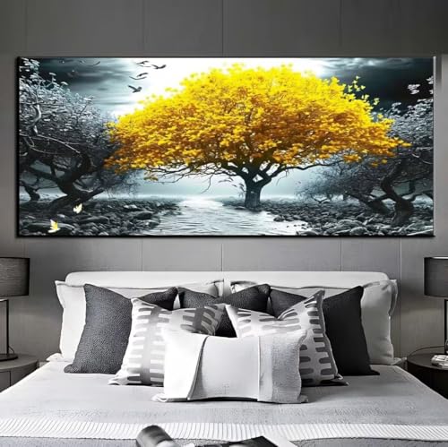 Diamond Painting Lebensbaum Diamond Painting Erwachsene, 5D Diamant Painting Bilder Crystal Embroidery, Daiments Painting Basteln Erwachsene, DIY Diamant Painting Artdot für Wand Décor 75x155 cm q482 von Xaafeze