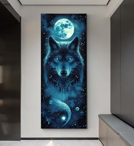 Diamond Painting Mond Wolf Diamond Painting Erwachsene, 5D Diamant Painting Bilder Crystal Embroidery, Daiments Painting Basteln Erwachsene, DIY Diamant Painting Artdot für Wand Décor 95x285 cm q63 Diamond Painting Mond Wolf Diamond Painting Erwachsene, 5D Diamant Painting Bilder Crystal Embroidery, Daiments Painting Basteln Erwachsene, DIY Diamant Painting Artdot für Wand Décor 95x285 cm q63 von Xaafeze