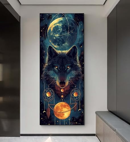 Diamond Painting Mond Wolf Diamond Painting Erwachsene, 5D Diamant Painting Bilder Crystal Embroidery, Daiments Painting Basteln Erwachsene, DIY Diamant Painting Artdot für Wand Décor 95x285 cm q65 Diamond Painting Mond Wolf Diamond Painting Erwachsene, 5D Diamant Painting Bilder Crystal Embroidery, Daiments Painting Basteln Erwachsene, DIY Diamant Painting Artdot für Wand Décor 95x285 cm q65 von Xaafeze