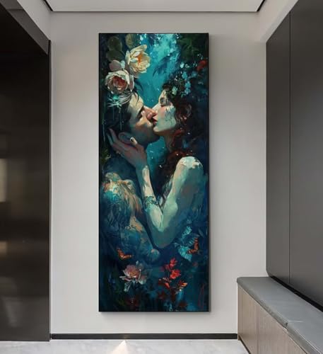 Diamond Painting Paar Liebe Diamond Painting Erwachsene, 5D Diamant Painting Bilder Crystal Embroidery, Daiments Painting Basteln Erwachsene, DIY Diamant Painting Artdot für Wand Décor 85x175 cm q164 von Xaafeze