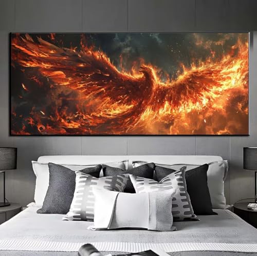Diamond Painting Phönix Flamme Diamond Painting Erwachsene, 5D Diamant Painting Bilder Crystal Embroidery,Daiments Painting Basteln Erwachsene,DIY Diamant Painting Artdot für Wand Décor 45x95 cm q443 von Xaafeze