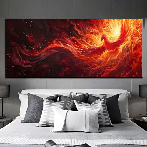 Diamond Painting Phönix Flamme Diamond Painting Erwachsene, 5D Diamant Painting Bilder Crystal Embroidery,Daiments Painting Basteln Erwachsene,DIY Diamant Painting Artdot für Wand Décor 85x175 cm q442 von Xaafeze