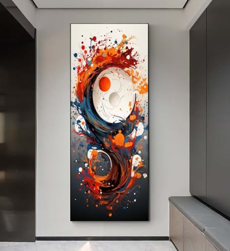 Diamond Painting Tai Chi Diamond Painting Erwachsene, 5D Diamant Painting Bilder Crystal Embroidery, Daiments Painting Basteln Erwachsene, DIY Diamant Painting Artdot für Home Wand Décor 25x55 cm q134 von Xaafeze