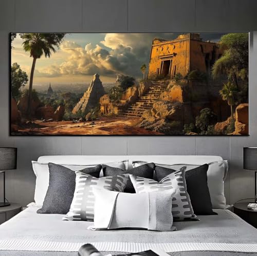 Diamond Painting Tempel Landschaft Diamond Painting Erwachsene, 5D Diamant Painting Bilder Crystal Embroidery,Daiments Painting Basteln Erwachsene,Diamant Painting Artdot für Wand Décor 55x115 cm q423 von Xaafeze