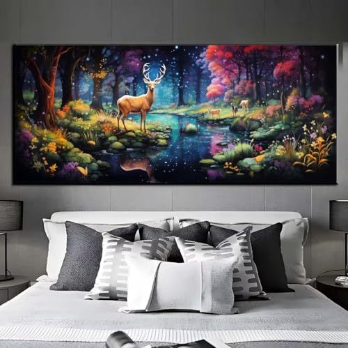Diamond Painting Waldtiere Diamond Painting Erwachsene, 5D Diamant Painting Bilder Crystal Embroidery, Daiments Painting Basteln Erwachsene, DIY Diamant Painting Artdot für Wand Décor 45x95 cm q489 von Xaafeze