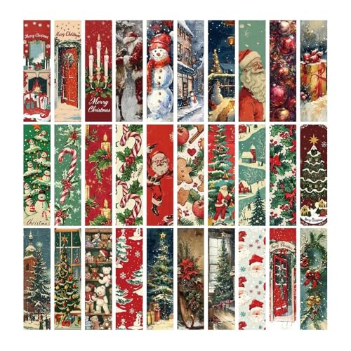 50 Stück Vintage-Weihnachts-Lesezeichen, Leseseiten, Weihnachtsbücher, Markieren, Studenten, Mädchen, kreative Cartoon-Handygeschenke, Lesezeichen 50 Stück Vintage-Weihnachts-Lesezeichen, Leseseiten, Weihnachtsbücher, Markieren, Studenten, Mädchen, kreative Cartoon-Handygeschenke, Lesezeichen von Xailry
