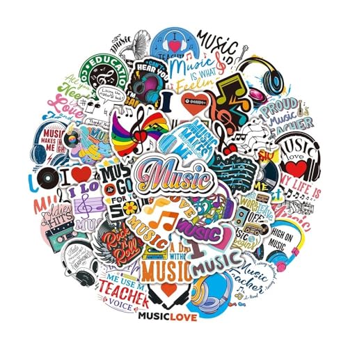 Motivierende Musik-Aufkleber, DIY, Skateboard, Motorrad, Koffer, Schreibwaren, Handy, Laptop, 50 Stück Motivierende Musik-Aufkleber, DIY, Skateboard, Motorrad, Koffer, Schreibwaren, Handy, Laptop, 50 Stück von Xailry
