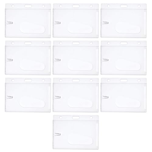 10 Teile Horizontale Vertikale ID Kartenabdeckung Hartplastischer Klarhalter Verhindert Dass Kratzfeste ID Abdeckungshülse Harte Plastik Beugt von Xanorrg