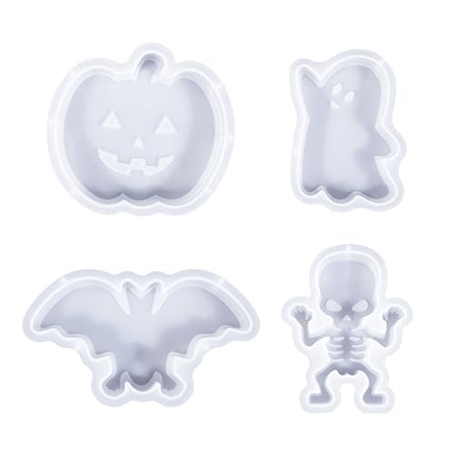 4 PCs/Set Halloween Silikonformen Gipsformen Kürbisse Kerzenguss Ornament Epoxidharz 4 PCs/Set Halloween Silikonformen Gipsformen Kürbisse Kerzenguss Ornament Epoxidharz von Xanorrg