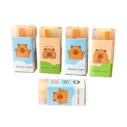5 PCs Cartoon Radiergummis Schöner Tierstift Leicht Zu Reinigen Und Für Präzise Korrektur Capybara Lustiger Bleistiftmalerei Tierrotler Zu Reinigen 5 PCs Cartoon Radiergummis Schöner Tierstift Leicht Zu Reinigen Und Für Präzise Korrektur Capybara Lustiger Bleistiftmalerei Tierrotler Zu Reinigen von Xanorrg