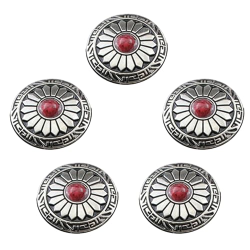 5 PCs Leder Dekorativen Imitation Türkis Knöpfe Blumenkleidung Knöpfe Für Schmuck Erstellen Dekoration von Xanorrg